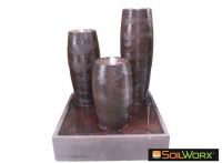 Triple Cigar Fountain - Rust